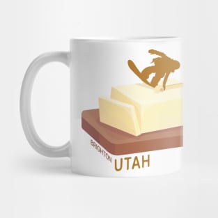 Snowboard Butter Carving | Brighton Utah Mug